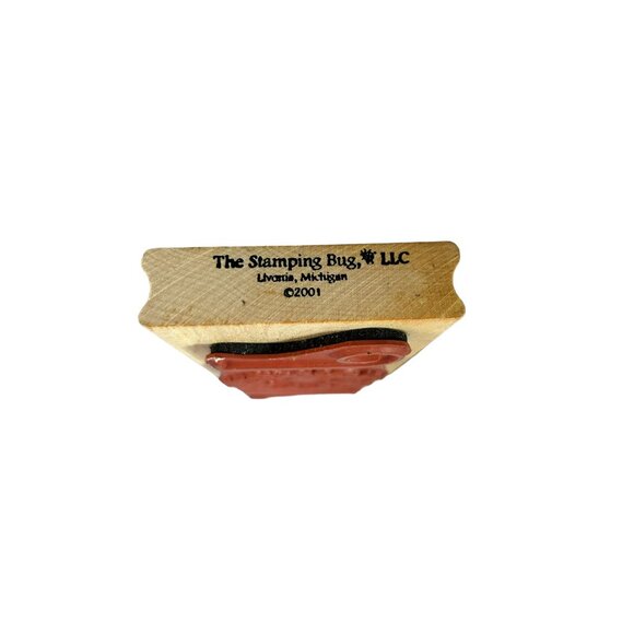 Joy 907 The Stamping Bug Wood Rubber Stamp Christmas Card Making 2001 Vtg - Picture 3 of 6